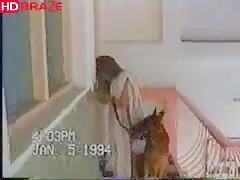 Amateur wild girl sucks and fucks dog sex videos