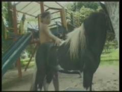 Bitch slut girl fucking horse