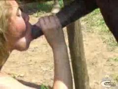 Big black horse cock deepthroat by teen