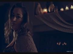 Romantic night of slutty girl fucking inside heater