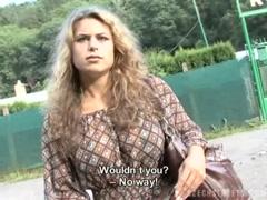 Cum on teen pussy by stranger