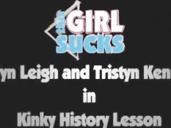 Dirty Lesbian Couple Want To Try A Hard Cock - This Girl Sucks