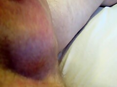 Closeup edging and ejaculating long and slow creamy cumshot
