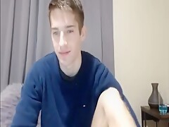 Handsome guy shows and jerks off big dick