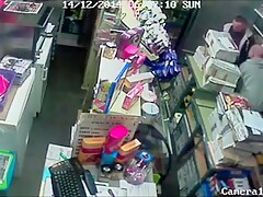 Str8 caught fucking on security camera in store