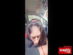 Indian Girl Blowjob in Car