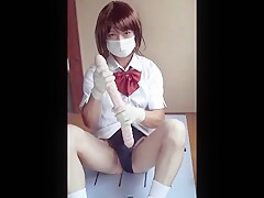 18inch dildo with Swimsuit cum.