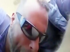 Guy blows me in the car spills the cum and licks it up
