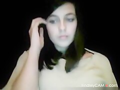Webcam Teen eyes green.