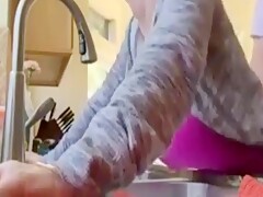 Boltongirl taken from behind over the sink part 1