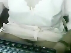 Wetting pussy of lonely Chinese MILF