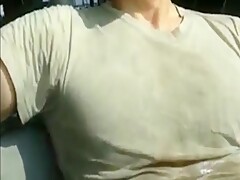 Male airport public piss and cum
