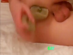 Pegging prostate and anal stretching with bizarre shovel dil
