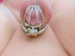 Sissygasm - cuming in chastity
