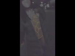 Sexy Asian CD cums in public