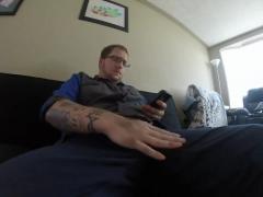 Str8 daddy taking care of his fat cock