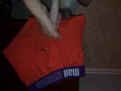 CUM on my boxers