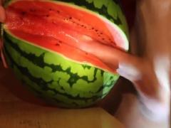 fruit fuck and self swallow - the best comes after cumming