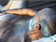 Hairy Grandpa Gets Sucked Off By Young Man