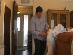 Guy swallows crossdressers cum