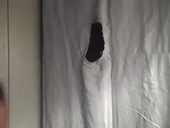 Amateur CD give str8 guy gloryhole pleasure