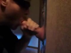 Guy swallows all the big cock cum at his homemade gh