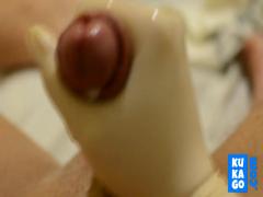 Nurse Handjob with wet latex gloves behind me part 2