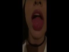 Horny Slut gives unexpected BJ to her Roomate’s Boyfriend