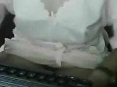 Wetting pussy of lonely Chinese MILF