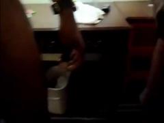 Two black hung guys fuck him