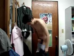 cute Korean boy jacks off