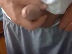 old man jerking his big dick