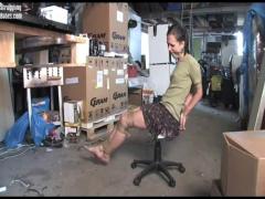 Bondaries - Veronika chair-tied, ballgagged, tit-grabbed, and gagged female sub submission bdsm   A 